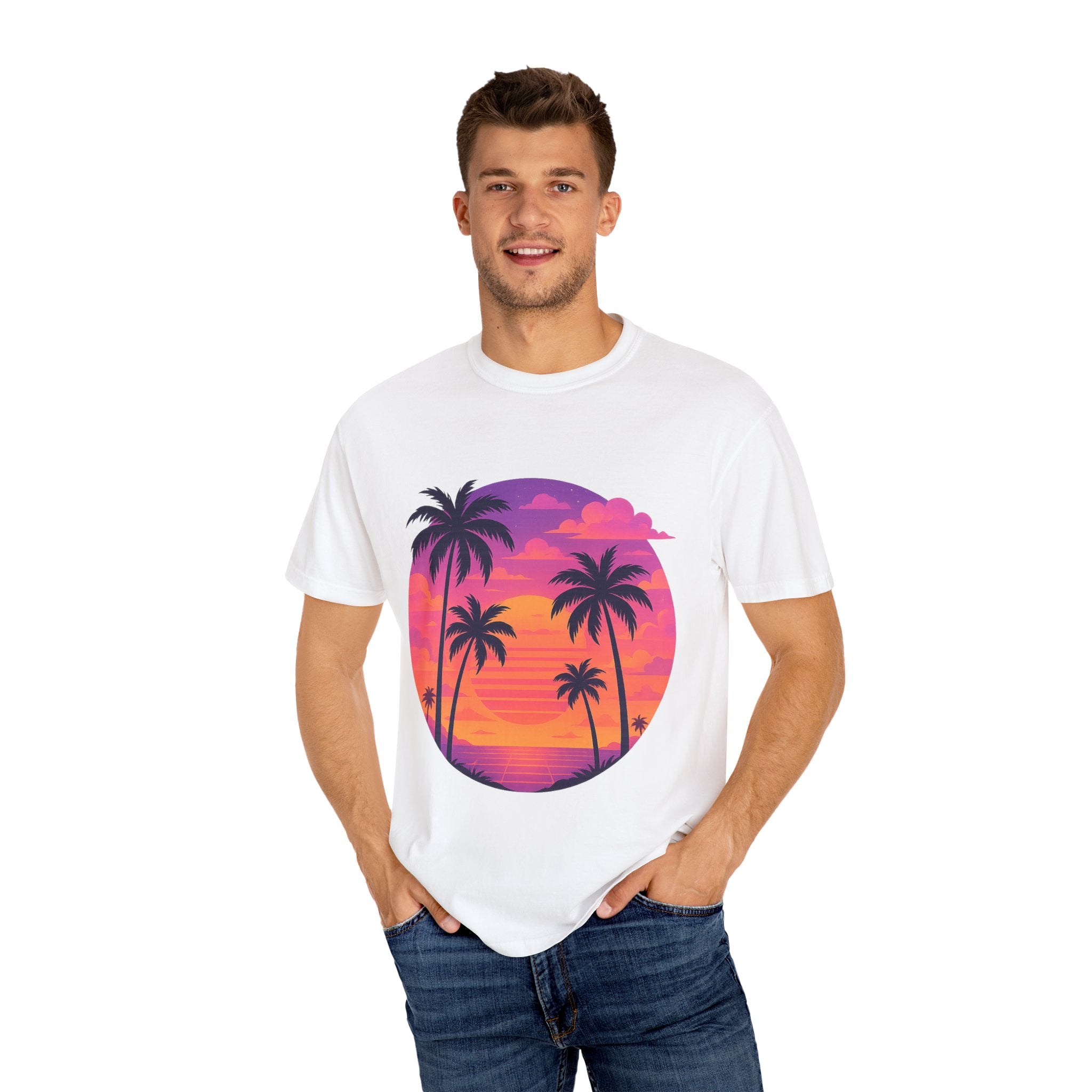 Tropical Paradise T-Shirt - Unisex Garment-Dyed Tee, Beach Vibes, Summer Fashion, Vacation Wear, Gift for Travelers