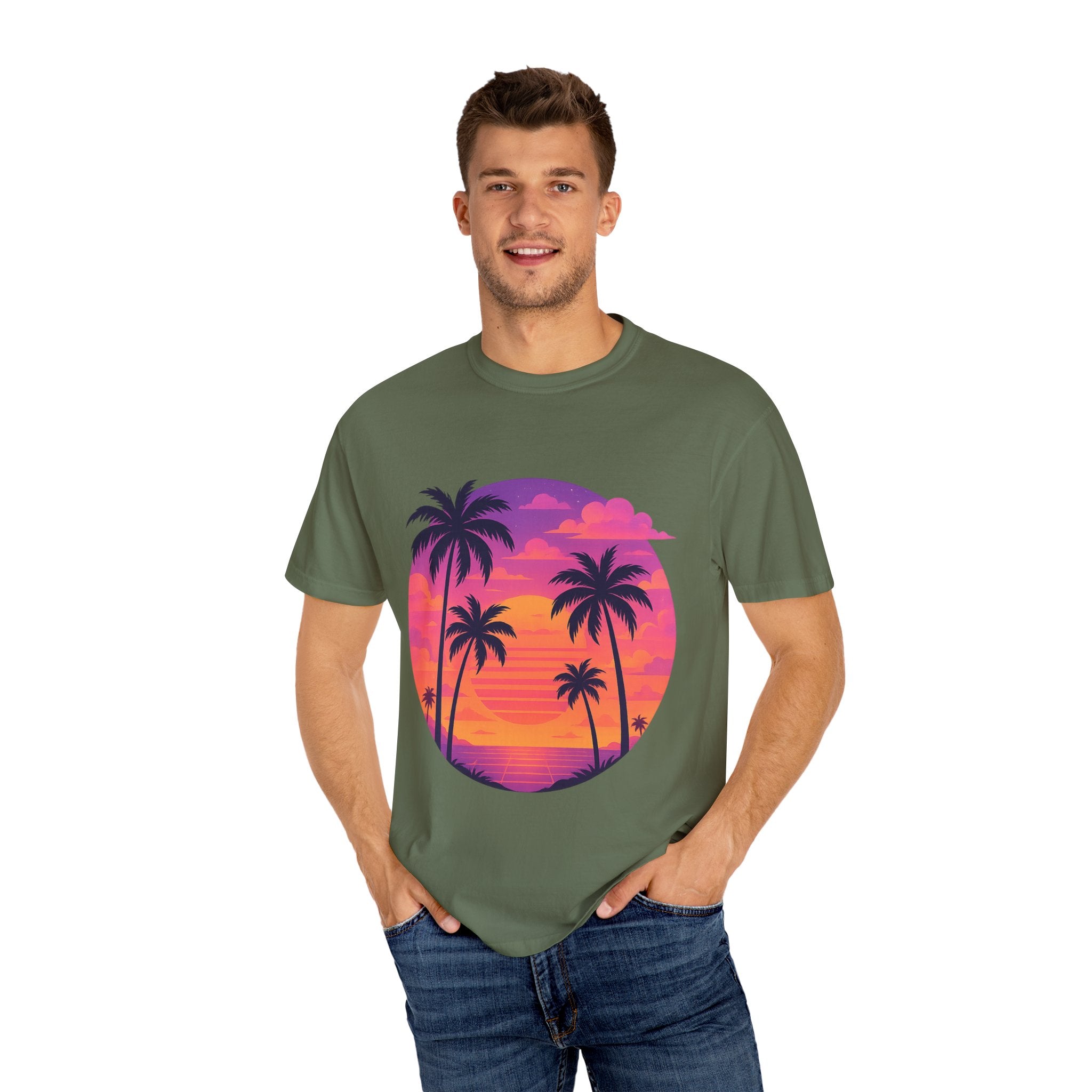 Tropical Paradise T-Shirt - Unisex Garment-Dyed Tee, Beach Vibes, Summer Fashion, Vacation Wear, Gift for Travelers