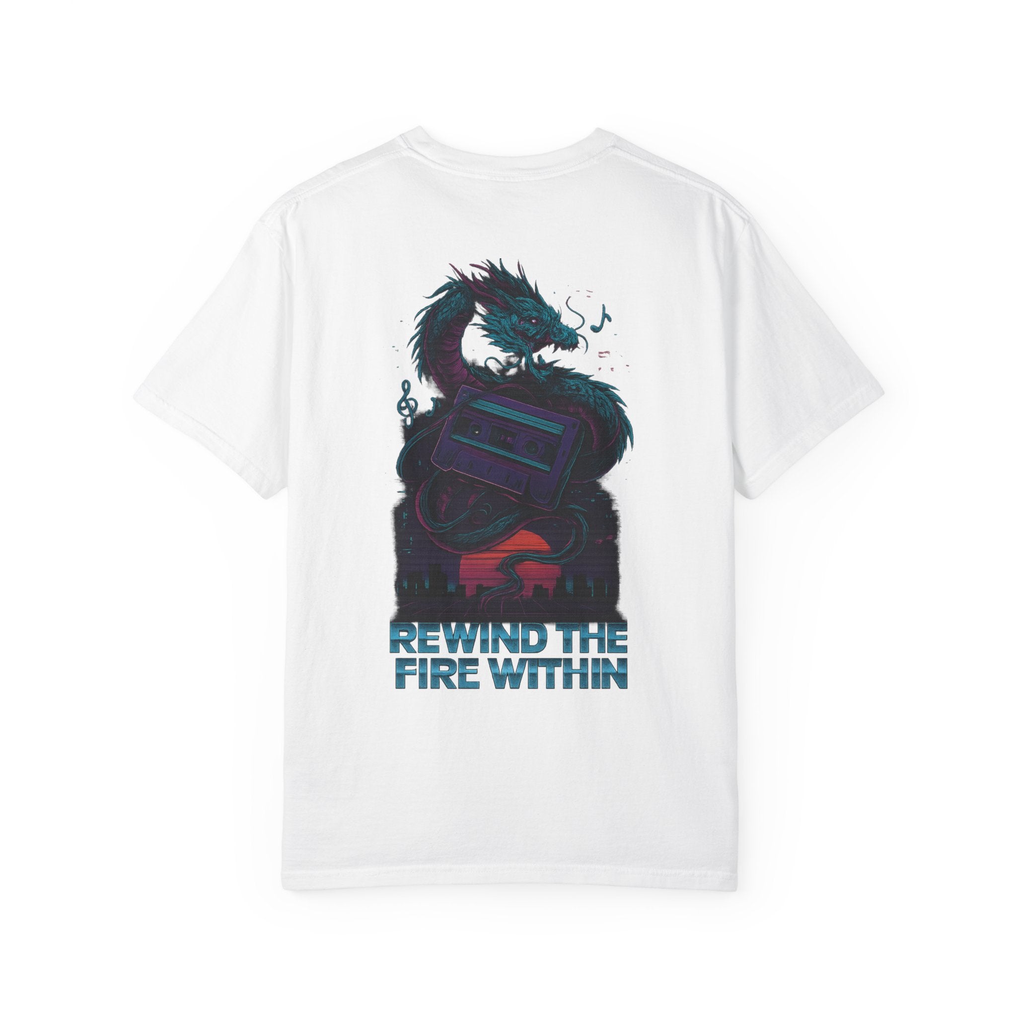 Dragon Graphic T-shirt - Unisex Vintage Tee, Rewind the Fire Within Shirt, Casual Wear, Gift for Gamers, Unique Art Shirt
